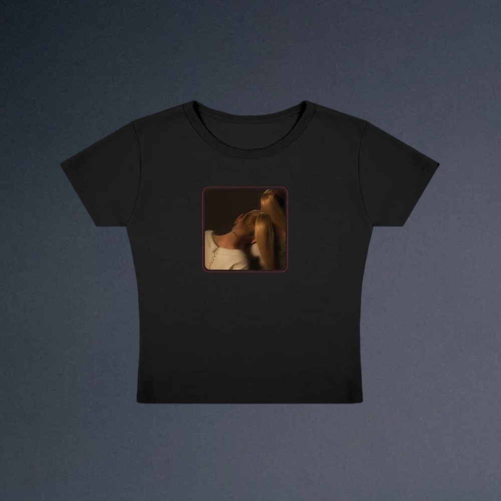 Ariana Grande ag7 cropped black t-shirt